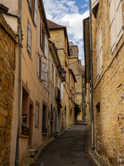 Obraz premium Detail of the beautiful cobbled streets of the village of Gourdon, in the Lot department, France