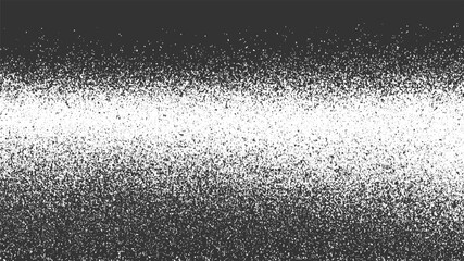Black and white speckled texture gradient background with dense particles at bottom fading upwards abstract