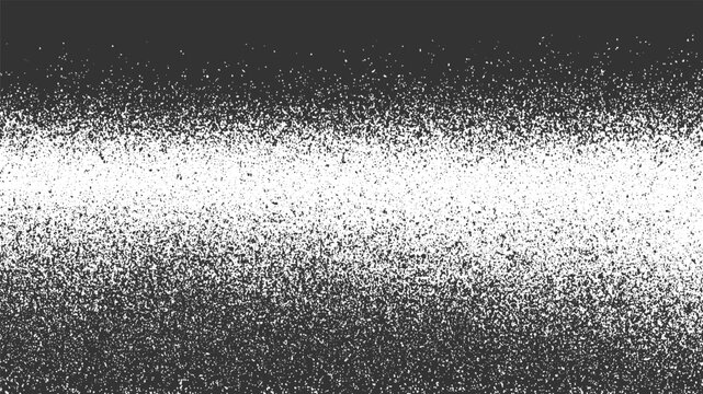 Black and white speckled texture gradient background with dense particles at bottom fading upwards abstract