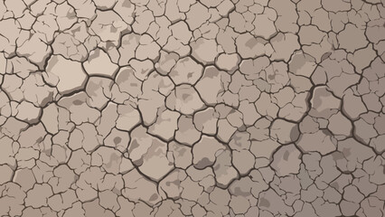 Textured background illustration of deeply cracked, parched earth, vividly symbolizing severe drought, arid landscapes, desertification, and environmental impact of climate change