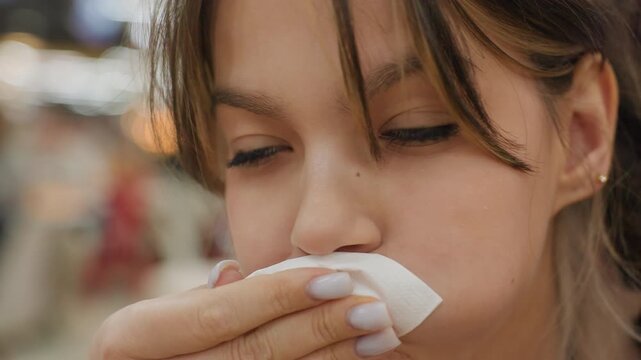 girl dining happily, young girl happily consuming her delicious meal, teenage girl with joy as she eats her hearty lunch, cheerful young girl fully engaged in enjoying her favorite dinner at table