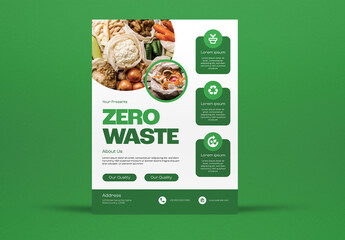 Green Minimal Zero Waste Flyer Layout