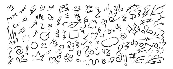 Whimsical Nature Doodles, Playful Garden Sketches, Hand-Drawn Floral Artwork