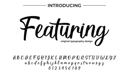 Featuring - Elegant Script Font for Smooth Handwritten Design and Creative Typography