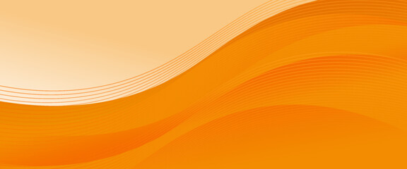 orange line background curve element with white space for text and message design, Modern trendy design in vector EPS 10 © Atti