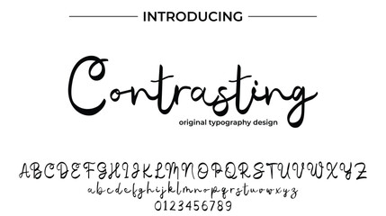 Contrasting - Elegant Script Font for Smooth Handwritten Design and Creative Typography