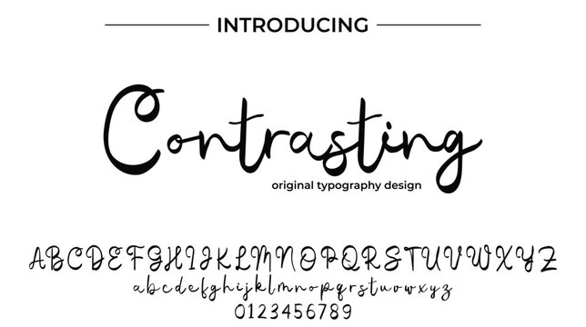 Contrasting - Elegant Script Font for Smooth Handwritten Design and Creative Typography - Powered by Adobe