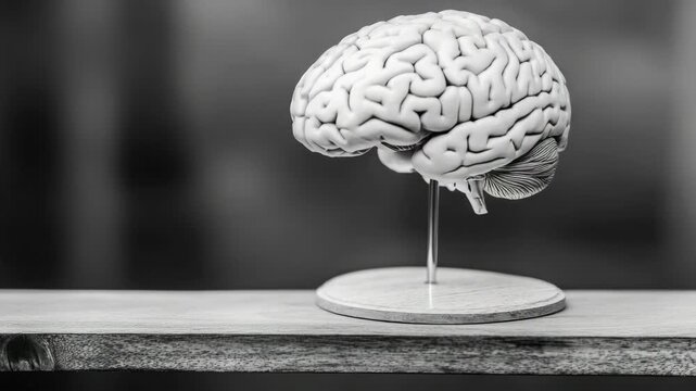 A precise replica of the human brain for study or educational purposes.