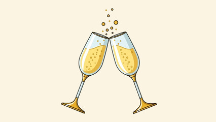 Raise a glass to celebrate success with a champagne toast for New Year's, milestones, or achievements with bubbly drinks