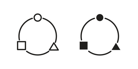 Adaptation icon template color editable. for graphic and web design.