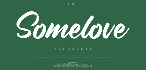 Obraz premium minimal creative tech logo alphabet fonts. Typography minimalist urban sans serif digital fashion future creative logos fonts. vector illustration