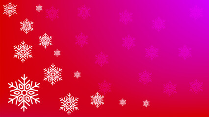 red christmas background with snowflakes