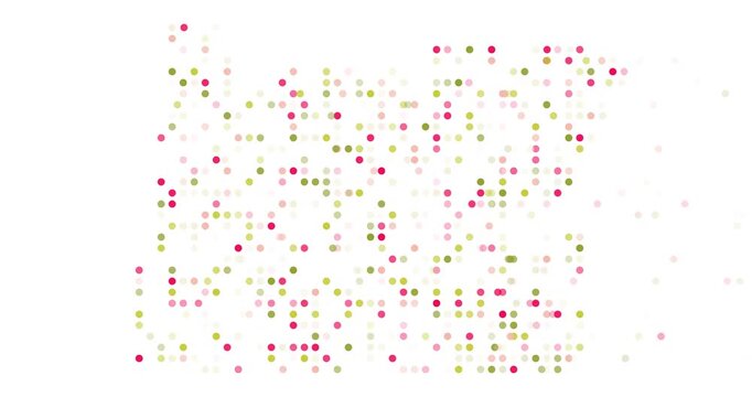 Digital Particles Falling to Form Oregon State Shape
