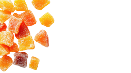 Dried Mango Slices on Transparent Background