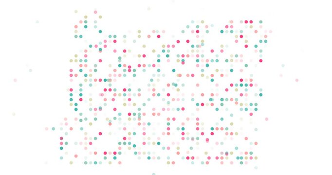 Abstract Falling Dots Forming Shape of Oregon State