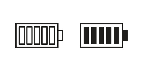 Battery icon template color editable. for graphic and web design.