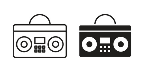 Boombox icon template color editable. for graphic and web design.