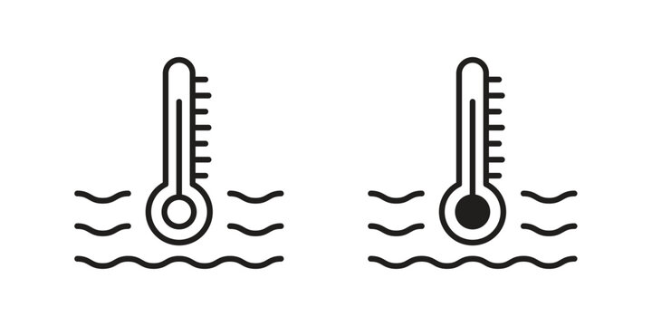 Car temperature icon template color editable. for graphic and web design.