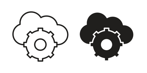 Devops icon template color editable. for graphic and web design.