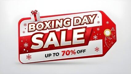 Boxing Day Sale event price tag design template stock illustration