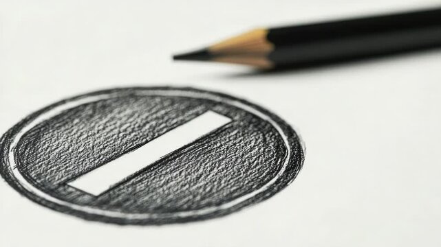 Video A simple of a circle with a line, great for educational or design purposes