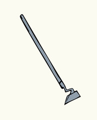 Vector drawing. Garden hoe sign