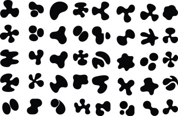 Seamless vector pattern of black cat and dog paw prints, footprints, and heart shapes for design