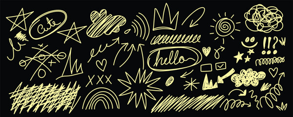 Gold Botanical Night Art, Elegant Golden Doodle Mix, Floral Glow Sketch board