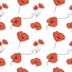 Elegant Hand drawn of flowers. Vector illustration.