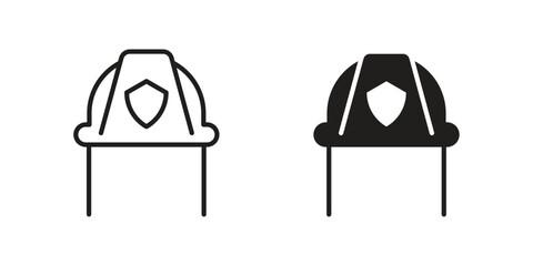 Firefighter helmet icon template color editable. for graphic and web design.