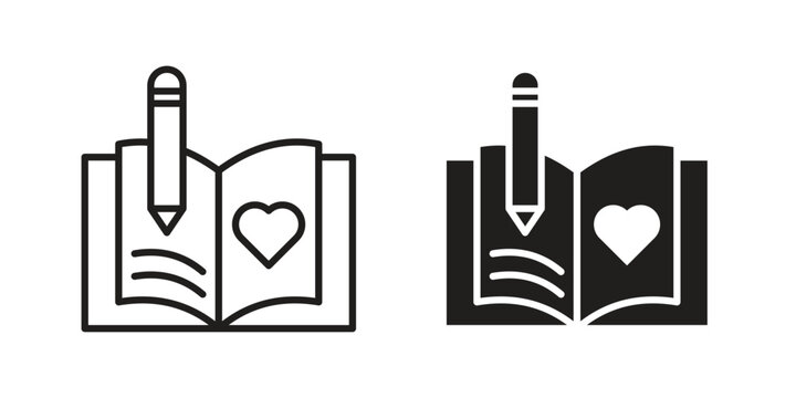 Guests book icon template color editable. for graphic and web design.