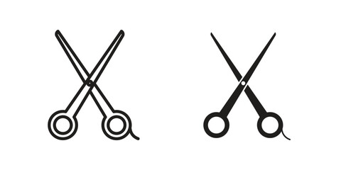 Hairdresser scissors icon template color editable. for graphic and web design.