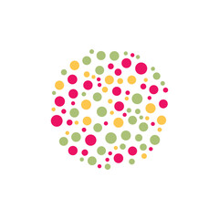 Abstract geometric composition circle