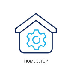Home setup thin line icons. Original vector illustration.