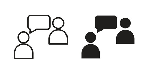 Interview icon template color editable. for graphic and web design.