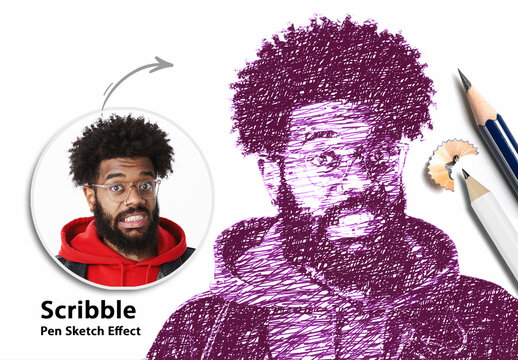 Scribble Pen Sketch Effect