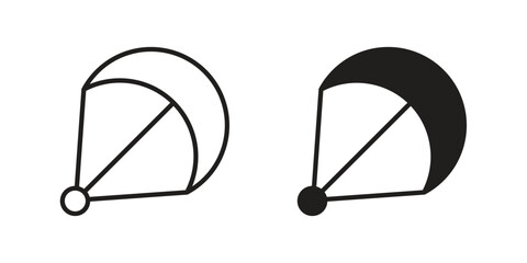 Kitesurf sign icon template color editable. for graphic and web design.