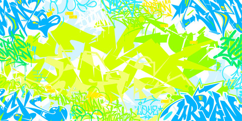 Cool Abstract Urban Street Art Graffiti Style Vector Illustration Background Template	
