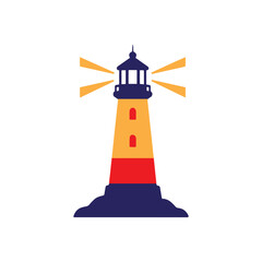 lighthouse on white background