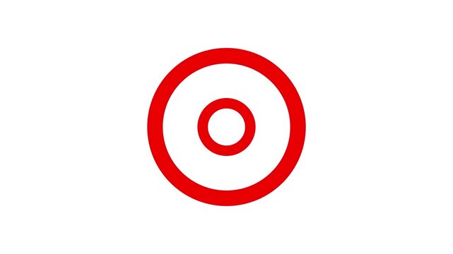 Simple motion graphic animation of a red circle of lines pulsating from the center.