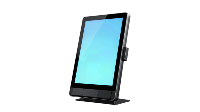 Modern Tablet with Stand 3D Render on Black