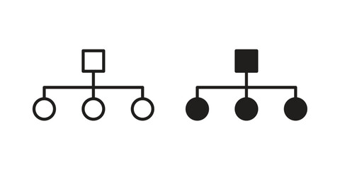 Organization chart icon template color editable. for graphic and web design.