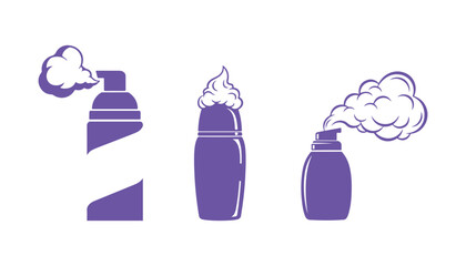 Shaving cream for silky skin, vector design of a shaving foam bottle

