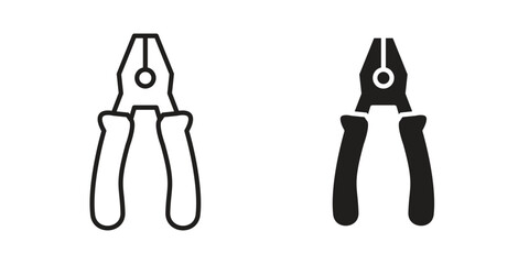 Pliers icon template color editable. for graphic and web design.