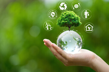 ESG Banner - Environment, Society and Corporate Governance The information banner calls to commemorate this company's contributions to environmental and social issues