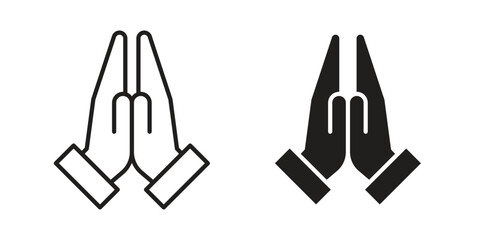 Pray icon template color editable. for graphic and web design.