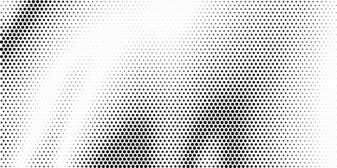 Dotted gradient vector illustration, white and black halftone background © Farrohah