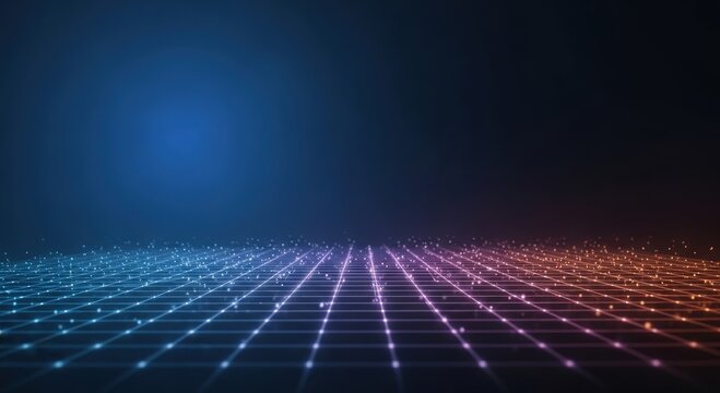 Envisioned virtual environment featuring luminous circuitry pattern in cyberpunkinspired color palette - Powered by Adobe