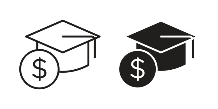 School fees icon template color editable. for graphic and web design.