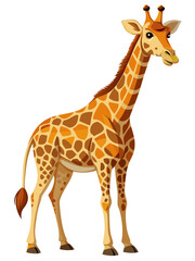 Obraz premium Giraffa real, full body , white background